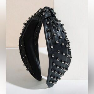 Studded Black Headband